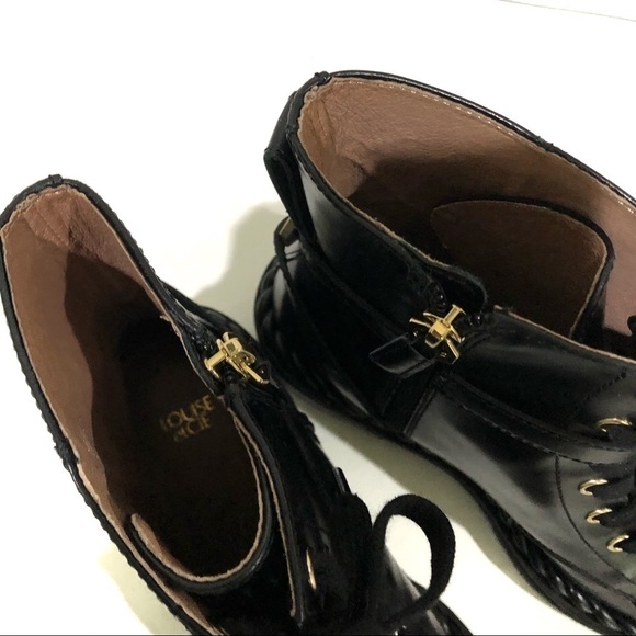 LOUISE ET CIE Sabri Moto Combat Braided Rope Zippered Design Boots - Sz 8 - Picture 7 of 9